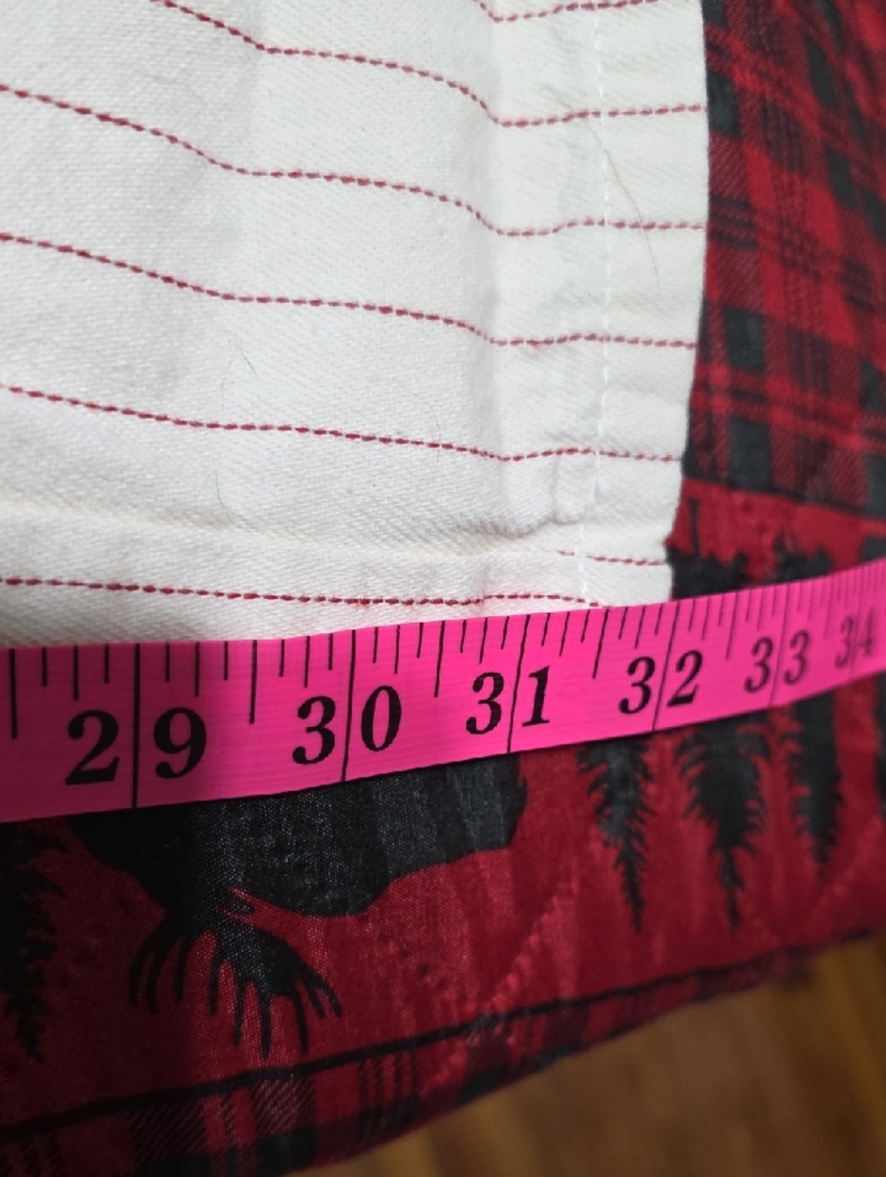 Dickies Men's Cotton Canva Carpenter Pants Cream Red Stitchlike Stripes Sz 34x32 - Picture 12 of 12